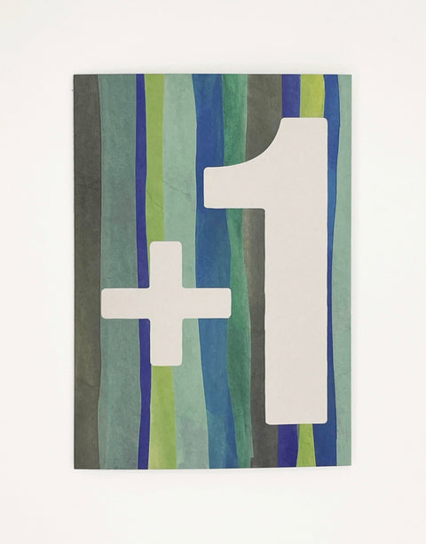 Happy birthday or whatever you like - Blue greeting card front view, eco stationery printed climate-neutral on recycled paper