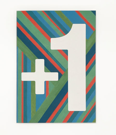 Happy birthday or whatever you like - Green stripes greeting card front view, eco stationery printed climate-neutral on recycled paper