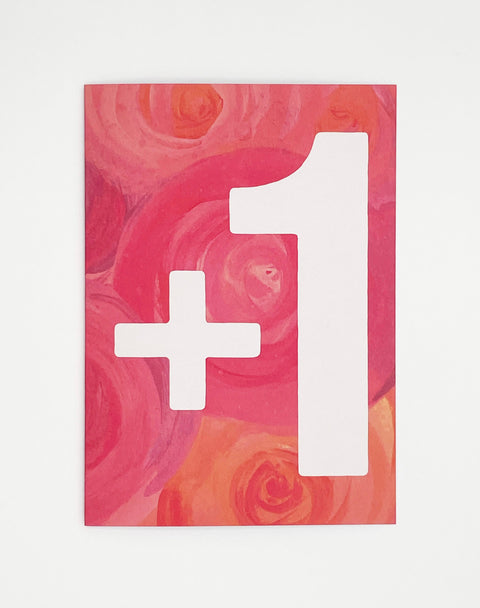 Happy birthday or whatever you like - Roses greeting card front view, eco stationery printed climate-neutral on recycled paper