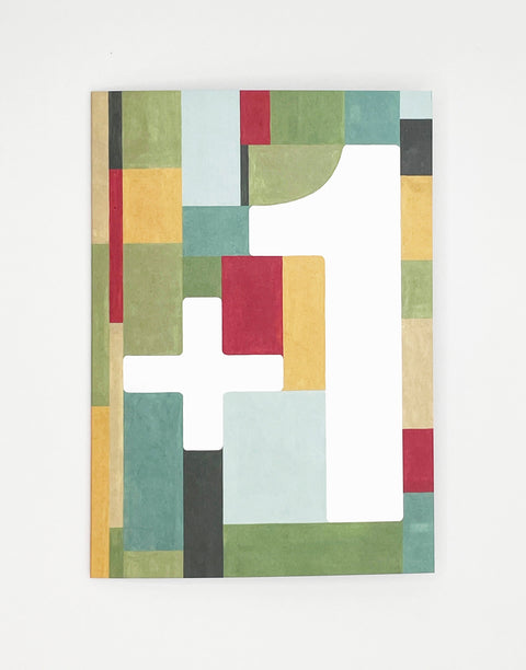 Happy birthday or whatever you like - Squares greeting card front view, eco stationery printed climate-neutral on recycled paper