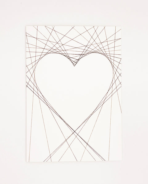 Lovely on lines greeting card front view, eco stationery printed climate-neutral on recycled paper