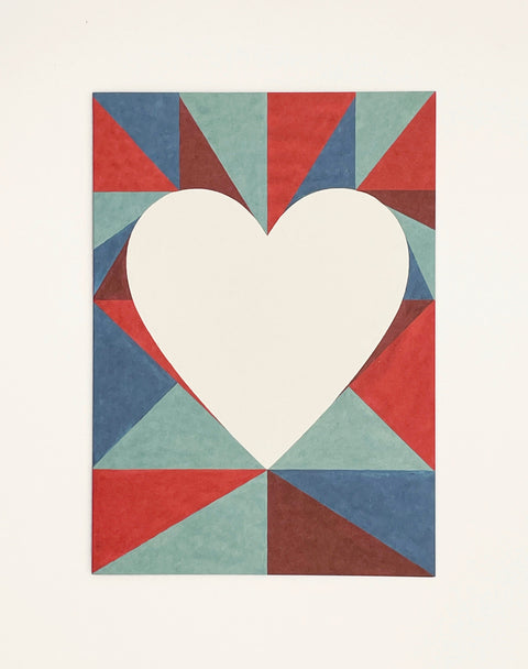 Lovely on triangles greeting card front view, eco stationery printed climate-neutral on recycled paper