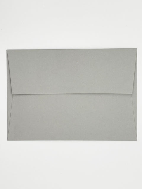 Grey envelope for eco-friendly greeting cards, FSC recycled paper stationery from Berlin