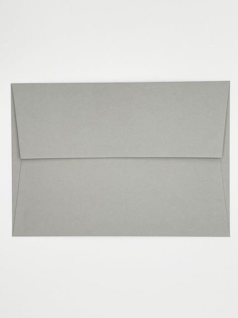 Grey envelope for eco-friendly greeting cards, FSC recycled paper stationery from Berlin