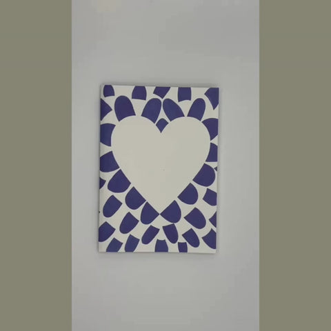 Video flip-through of Lovely on Blue Petals notebook, eco stationery made from 100% recycled paper in Berlin