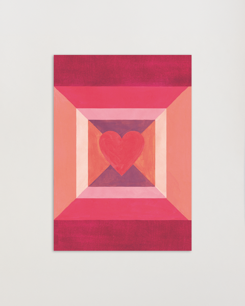 Eco-friendly notebook heart design, DIN A5 recycled paper cover, handmade in Berlin