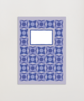 Eco-friendly notebook Lilac flowers, DIN A5 recycled paper cover, handmade in Berlin