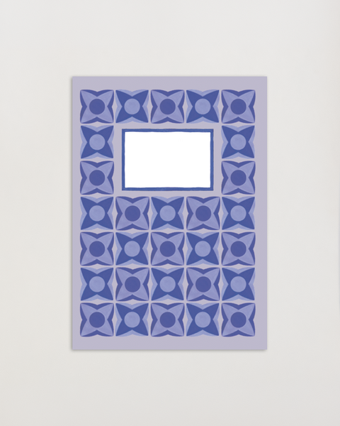 Eco-friendly notebook Lilac flowers, DIN A5 recycled paper cover, handmade in Berlin