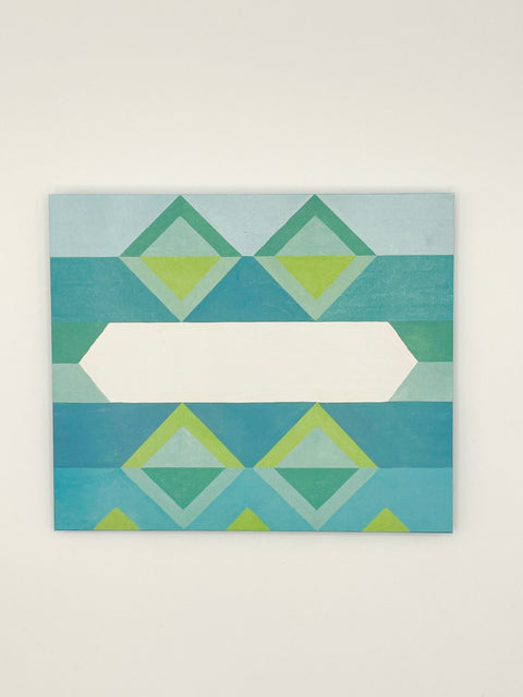 Blue Jacquard Letterfold