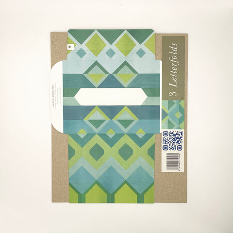 Blue Jacquard Letterfold