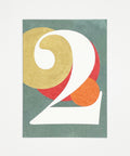 DIN A6 numbered notebook from “There is always a number” bundle, front view Number 2 notebook, eco-friendly, 48 pages, hand-bound.