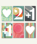 Eco-friendly greeting cards bundle Always Handy II, set of 6 folding cards made from recycled paper, printed in Berlin
