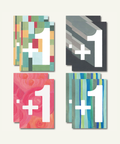 Eco-friendly greeting cards bundle Happy Birthday or whatever you like, set of 8 folding cards made from recycled paper, printed in Berlin