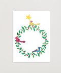 Eco-friendly Christmas in paradise Crown card, front view, printed in Berlin on recycled paper.