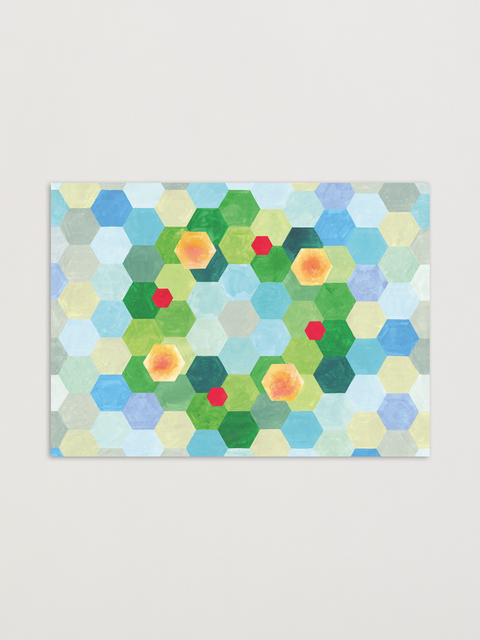 Eco-friendly advent greeting card, front view, printed in Berlin on recycled paper.