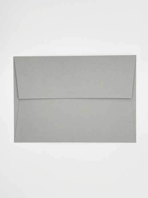 Grey envelope for eco-friendly greeting cards, FSC recycled paper stationery from Berlin