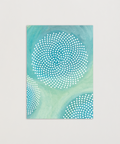 Happy birthday or whatever you like - Blue greeting card front view, eco stationery printed climate-neutral on recycled paper