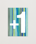 Happy birthday or whatever you like - Blue greeting card front view, eco stationery printed climate-neutral on recycled paper