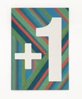 Happy birthday or whatever you like -  Green stripes greeting card front view, eco stationery printed climate-neutral on recycled paper