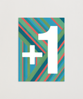 Happy birthday or whatever you like -  Green stripes greeting card front view, eco stationery printed climate-neutral on recycled paper