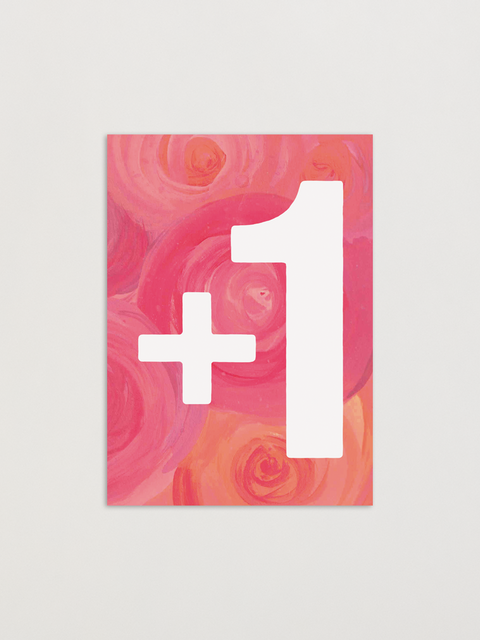 Happy birthday or whatever you like - Roses greeting card front view, eco stationery printed climate-neutral on recycled paper
