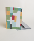 Eco-friendly Happy birthday or whatever you like - Squares greeting card, 3/4 angled view, printed in Berlin on recycled paper