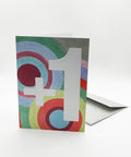 Eco-friendly Happy birthday or whatever you like - Targets greeting card, 3/4 angled view, printed in Berlin on recycled paper