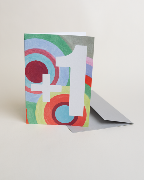 Eco-friendly Happy birthday or whatever you like - Targets greeting card, 3/4 angled view, printed in Berlin on recycled paper