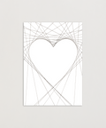 Lovely on lines greeting card front view, eco stationery printed climate-neutral on recycled paper