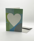Eco-friendly lovely on mints greeting card, 3/4 angled view, printed in Berlin on recycled paper