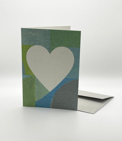 Eco-friendly lovely on mints greeting card, 3/4 angled view, printed in Berlin on recycled paper