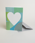 Eco-friendly lovely on mints greeting card, 3/4 angled view, printed in Berlin on recycled paper