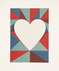 Lovely on triangles greeting card front view, eco stationery printed climate-neutral on recycled paper
