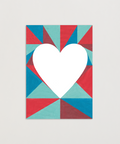 Lovely on triangles greeting card front view, eco stationery printed climate-neutral on recycled paper