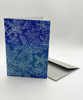 Eco-friendly X-mas Night snow greeting card, 3/4 angled view, printed in Berlin on recycled paper