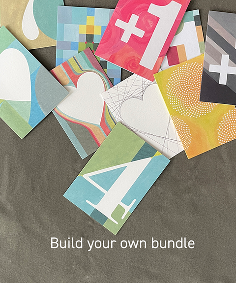 Assorted greeting cards in random layout – build your own bundle of eco stationery cards printed in Berlin.