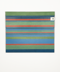 Green stripes letterfold recycled writing paper, back view, handmade stationery from Berlin