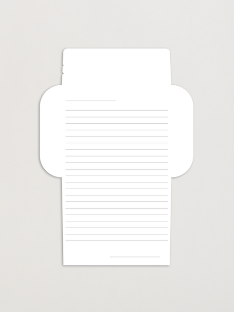 letterfold recycled stationery with blank inside, sustainable paper