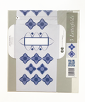 Lilac flowers letterfold eco writing paper fully opened, decorated envelope design