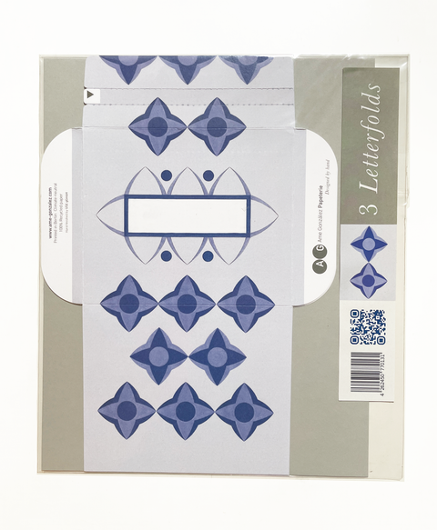 Lilac flowers letterfold eco writing paper fully opened, decorated envelope design
