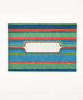 Eco-friendly notebook Green Stripes, DIN A6 recycled paper cover, handmade in Berlin
