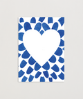 Eco-friendly notebook Lovely on Blue Petals, DIN A6 recycled paper cover, handmade in Berlin