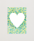 Eco-friendly notebook Lovely on Green Dots, DIN A6 recycled paper cover, handmade in Berlin