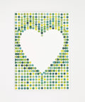 Eco-friendly notebook Lovely on Green Spots, DIN A6 recycled paper cover, handmade in Berlin