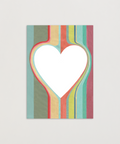 Eco-friendly notebook Lovely on Stripes, DIN A6 recycled paper cover, handmade in Berlin