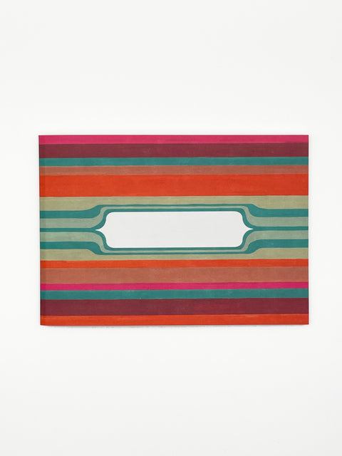 Eco-friendly notebook Mexican Stripes, DIN A6 recycled paper cover, handmade in Berlin
