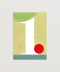 Eco-friendly notebook Number 1, DIN A6 recycled paper cover, handmade in Berlin