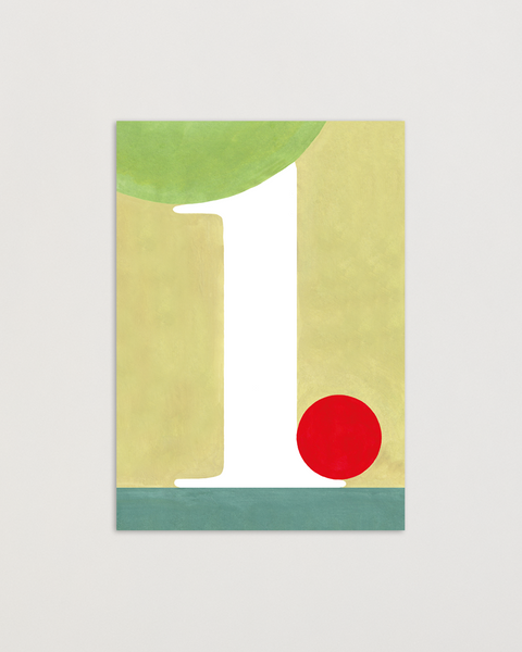 Eco-friendly notebook Number 1, DIN A6 recycled paper cover, handmade in Berlin