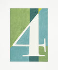 Eco-friendly notebook Number 4, DIN A6 recycled paper cover, handmade in Berlin