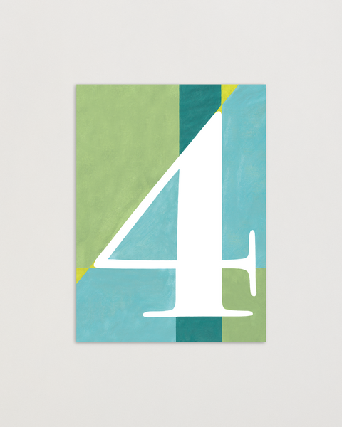 Eco-friendly notebook Number 4, DIN A6 recycled paper cover, handmade in Berlin